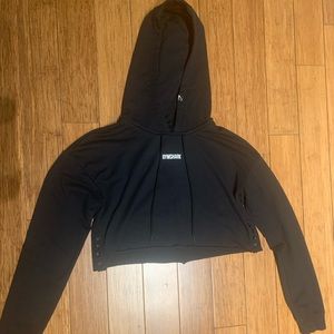 Gymshark Training Cropped Hoodie-Size S, Black